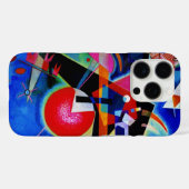 Coques Case-Mate iPhone Kandinsky en peinture Abstraite bleue (Verso (horizontal))