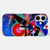 Coques Case-Mate iPhone Kandinsky en peinture Abstraite bleue (Verso (horizontal))