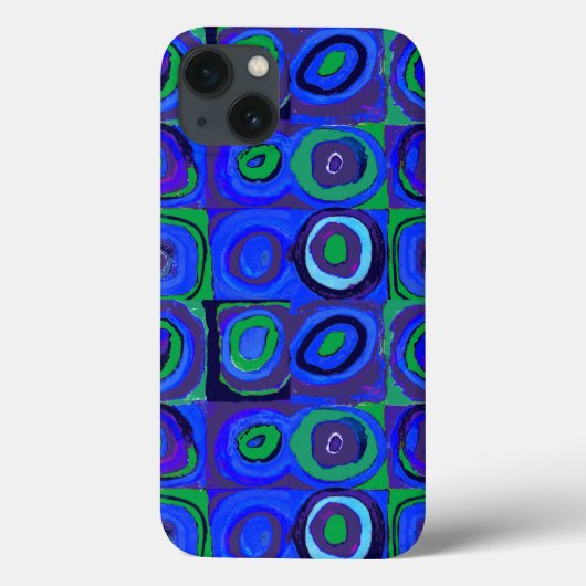 Coques Case-Mate iPhone Kandinsky Farbstudie Carrés Bleus Cercle Carré (Verso)