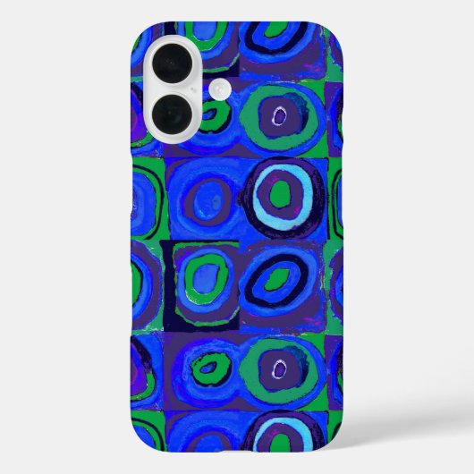 Coques Case-Mate iPhone Kandinsky Farbstudie Carrés Bleus Cercle Carré (Verso)