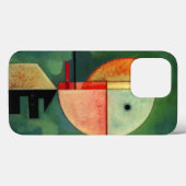 Coques Case-Mate iPhone Kandinsky vers le haut Abstrait peinture verte (Verso (horizontal))