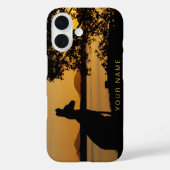 Coques Case-Mate iPhone Kangaroo Australie Noir & Or Sunset Silhouette (Verso)