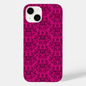 Coques Case-Mate iPhone Kangaroo Paws damassé rose foncé (Verso)