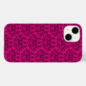 Coques Case-Mate iPhone Kangaroo Paws damassé rose foncé (Verso (horizontal))