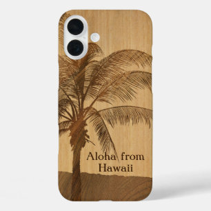 Coques iPhone 16 Plus Kapaa Sunset Hawaii Faux Koa Wood