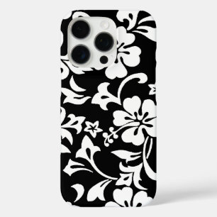 Coques iPhone 16 Pro Kapalua Pareau Hawaii Hibiscus Noir