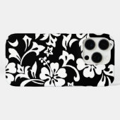 Coques Case-Mate iPhone Kapalua Pareau Hawaii Hibiscus Noir (Verso (horizontal))