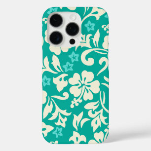 Coques iPhone 16 Pro Kapalua Pareau Hawaii Hibiscus Vert