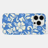 Coques Case-Mate iPhone Kapalua Pareau Hawaiian Hibiscus Périwinkle bleu (Verso (horizontal))