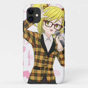 Coque iPhone 11 Karaoke de chant de fille d'Anime cas