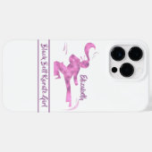 Coques Case-Mate iPhone Karate Girl rose violet moderne Japon Martial Art (Verso (horizontal))