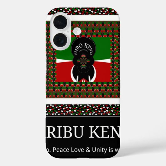 Coques Case-Mate iPhone Karibu Kenya : Les couleurs vives du drapeau natio (Verso)