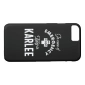 Coques Case-Mate iPhone Karlee Nom personnalisé Cadeau Anniversaire (Dos (Horizontal))