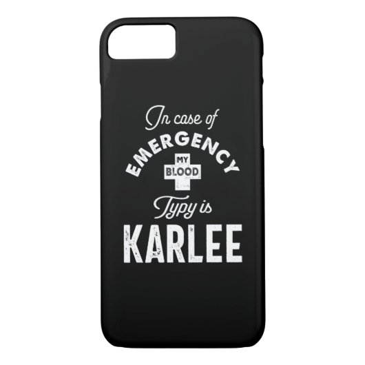 Coques Case-Mate iPhone Karlee Nom personnalisé Cadeau Anniversaire (Dos)