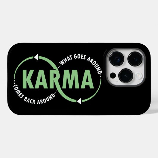 Coques Case-Mate iPhone Karma - Ce Qui Se Passe Autour Revient (v2) (Verso (horizontal))