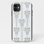 Coques Case-Mate iPhone Karo fleurs et boucles motif (Dos)