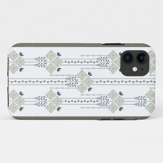 Coques Case-Mate iPhone Karo fleurs et boucles motif (Dos (Horizontal))