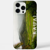 Coques Case-Mate iPhone Kauai, Hawaii Paysage Champs Scène avec texte (Verso)