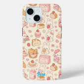 Coques Case-Mate iPhone Kawaii Bunny Bakery Pattern Phone Case (Verso)