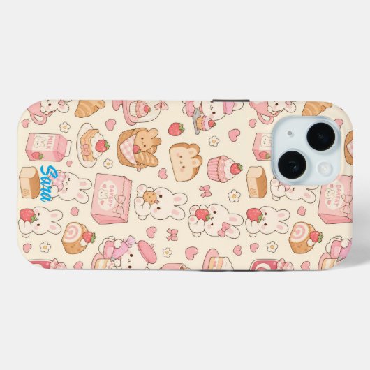 Coques Case-Mate iPhone Kawaii Bunny Bakery Pattern Phone Case (Verso (horizontal))