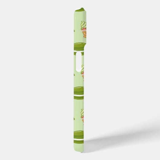 Coques Case-Mate iPhone  Kawaii Hand-Drawn Matcha Sweets Seamless Pattern (Verso / Droite)