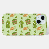 Coques Case-Mate iPhone Kawaii Hand-Drawn Matcha Sweets Seamless Pattern (Verso (horizontal))