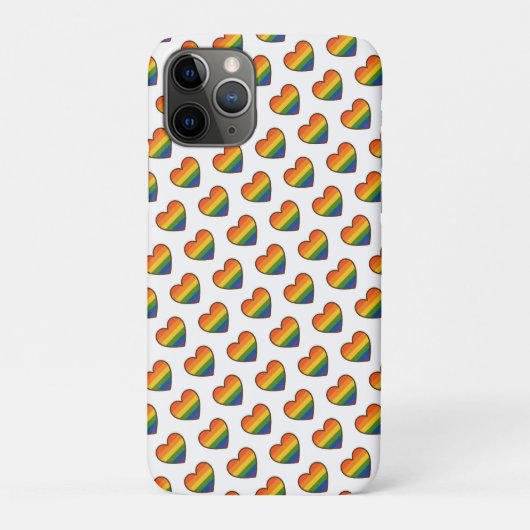 Coques Case-Mate iPhone Kawaii LGBTQ+ Pride Coeur (Dos)