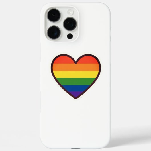 Coques Case-Mate iPhone Kawaii LGBTQ+ Pride Coeur (Verso)