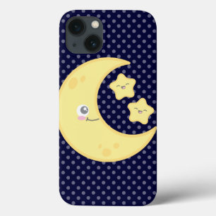 iPhone 13 Case Kawaii Moon et Stars iPad Mini Case