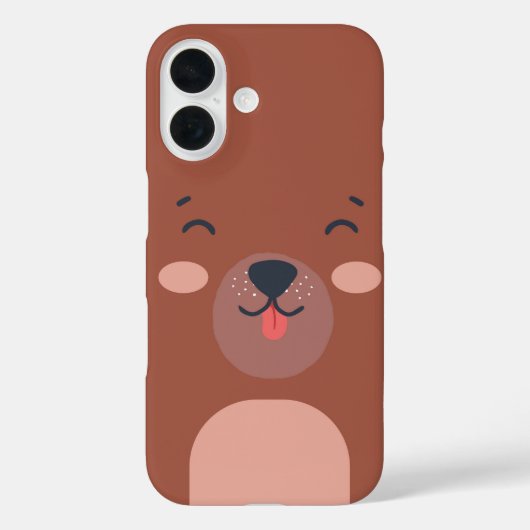 Coques Case-Mate iPhone Kawaii ours visage mignon animal (Verso)