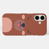 Coques Case-Mate iPhone Kawaii ours visage mignon animal (Verso (horizontal))