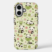 Coques Case-Mate iPhone Kawaii Panda Matcha Pattern Phone Case (Verso)