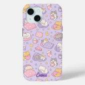Coques Case-Mate iPhone Kawaii Sleeping Cats Pattern Phone Case (Verso)