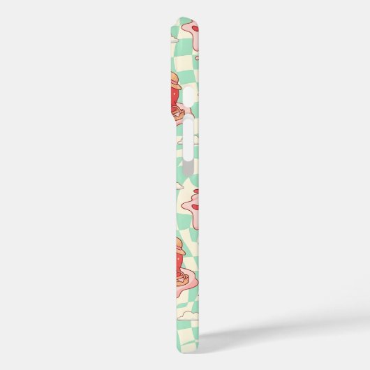 Coques Case-Mate iPhone Kawaii Strawberry Picnic Pattern (Verso / Gauche)