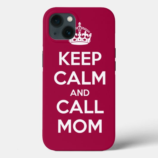 Coques Case-Mate iPhone Keep Calm and Call Mom (Verso)