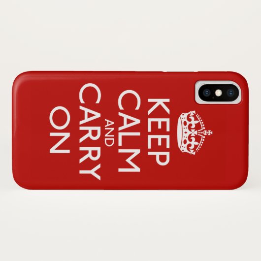 Coques Case-Mate iPhone Keep Calm and Carry (Dos (Horizontal))