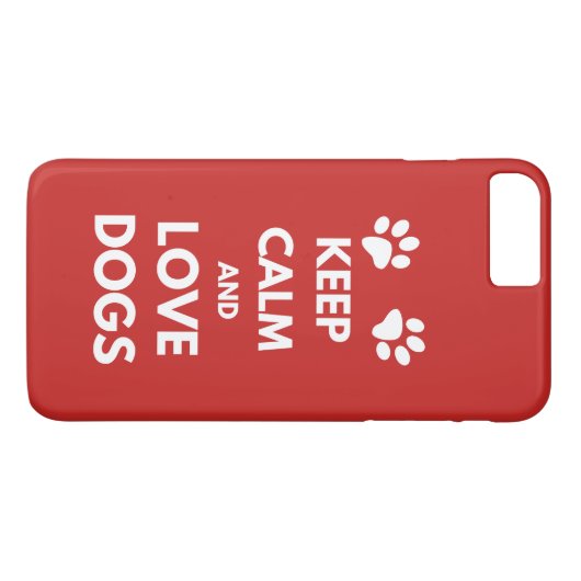 Coques Case-Mate iPhone Keep calm and love dogs (Dos (Horizontal))