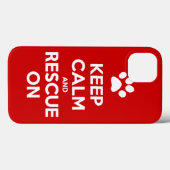 Coques Case-Mate iPhone Keep Calm And Rescue On Animal Rescue (Verso (horizontal))