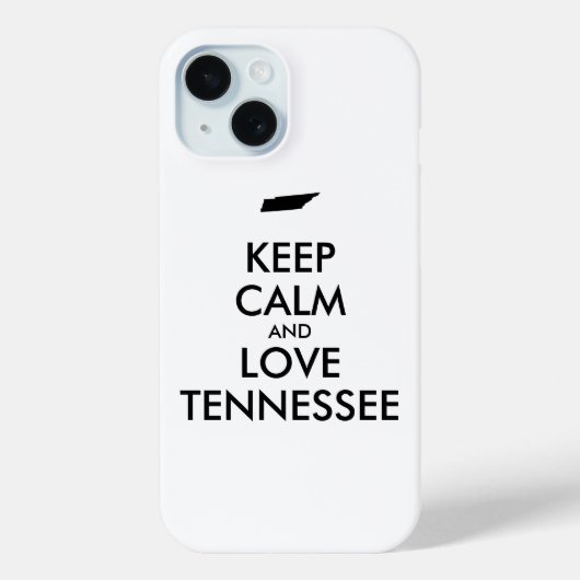 Coques Case-Mate iPhone KEEP CALM et LOVE TENNESSEE (Verso)