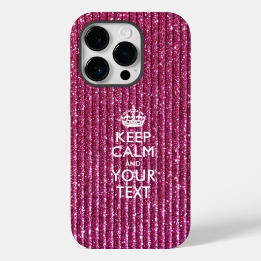 Coques Case-Mate iPhone KEEP CALM personnalisé et votre texte (Verso)