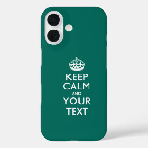 Coques iPhone 16 KEEP CALM personnalisé et votre texte