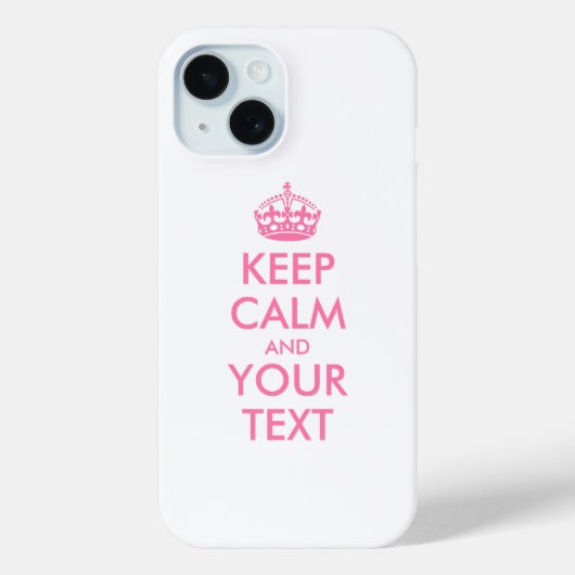 Coques Case-Mate iPhone KEEP CALM personnalisé et votre texte (Verso)