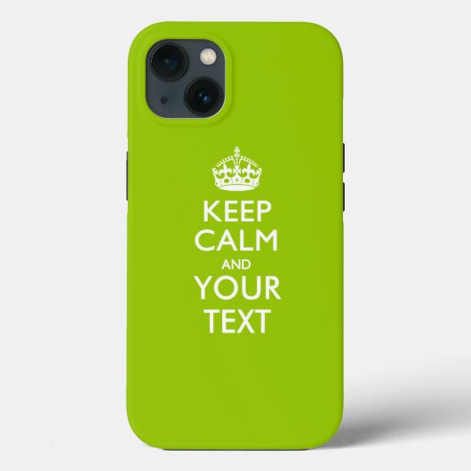 Coques Case-Mate iPhone KEEP CALM personnalisé et votre texte (Verso)