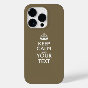 Coque Pour iPhone 14 Pro KEEP CALM personnalisé et votre texte