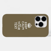 Coques Case-Mate iPhone KEEP CALM personnalisé et votre texte (Verso (horizontal))