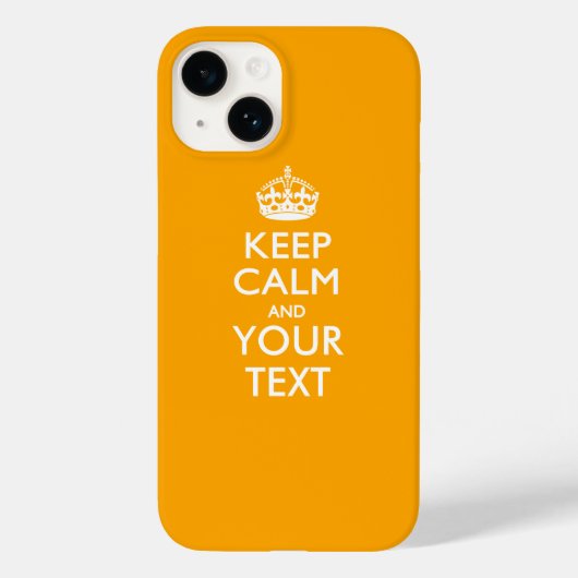 Coques Case-Mate iPhone KEEP CALM personnalisé et votre texte (Verso)