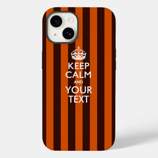 Coques Case-Mate iPhone KEEP CALM personnalisé et votre texte (Verso)