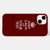 Coques Case-Mate iPhone KEEP CALM personnalisé et votre texte (Verso (horizontal))