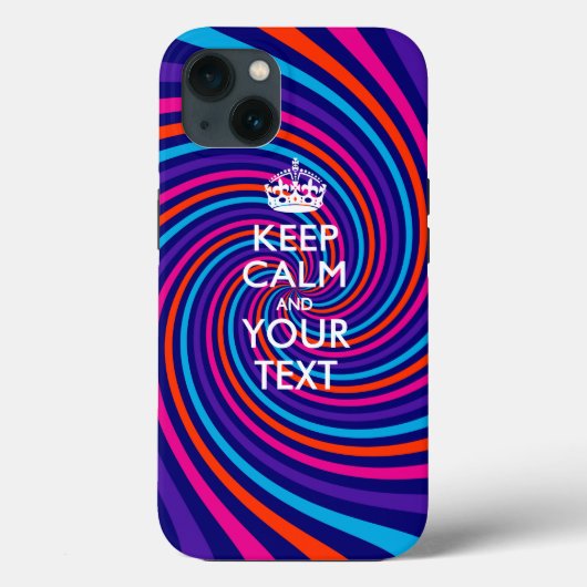 Coques Case-Mate iPhone KEEP CALM personnalisé et votre texte (Verso)