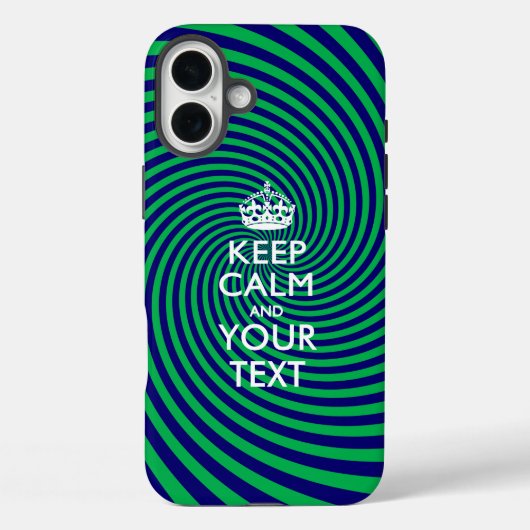 Coques Case-Mate iPhone KEEP CALM personnalisé et votre texte (Verso)